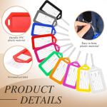 Kigeli 60 Pcs Luggage Tags Bulk, Baggage Tags with PVC Rope Suitcases Backpack Luggage Identifier Name ID Card for Travel Wedding Back to School