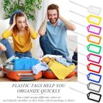 Kigeli 60 Pcs Luggage Tags Bulk, Baggage Tags with PVC Rope Suitcases Backpack Luggage Identifier Name ID Card for Travel Wedding Back to School