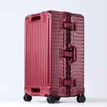 Suitcase Wide Handle Travel Suitcase Men 20 24 26 Carry-On Luggage Women PC Aluminum Frame Trolley Case