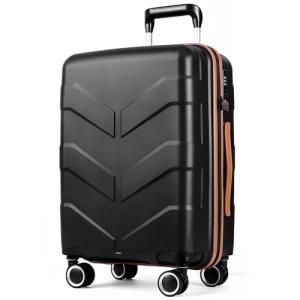 TILYMOL Hardside Carry On Luggage 22x14x9 Airline Approved with Spinner Wheels, 20-inch Carry-On Suitcase for Men & Women, Black