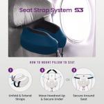 Cabeau Evolution S3 Travel Pillow – Straps to Airplane Seat – Ensures Your Head Won’t Fall Forward – Relax with Plush Memory Foam – Quick-Dry Fabric Keeps You Cool and Dry (Indigo)…