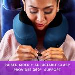 Cabeau Evolution S3 Travel Pillow – Straps to Airplane Seat – Ensures Your Head Won’t Fall Forward – Relax with Plush Memory Foam – Quick-Dry Fabric Keeps You Cool and Dry (Indigo)…