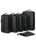 BAGSMART Compression Packing Cubes for Travel, 6 Set Packing Cubes for Carry on Suitcases, Compression Travel Cubes & Suitcase Organizer for Packing with Shoe Bag Black