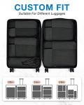BAGSMART Compression Packing Cubes for Travel, 6 Set Packing Cubes for Carry on Suitcases, Compression Travel Cubes & Suitcase Organizer for Packing with Shoe Bag Black