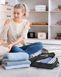 BAGSMART Compression Packing Cubes for Travel, 6 Set Packing Cubes for Carry on Suitcases, Compression Travel Cubes & Suitcase Organizer for Packing with Shoe Bag Black