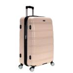 Rockland Melbourne Hardside Expandable Luggage with Spinner Wheels, Champagne, Checked Large 28"