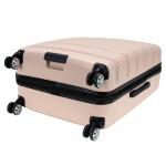 Rockland Melbourne Hardside Expandable Luggage with Spinner Wheels, Champagne, Checked Large 28"