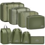 YEEYAA Packing Cubes for Travel - 8 Set Luggage Organizer Bags for Family, Mesh Breathable Packing Cubes for Suitcases Durable Travel Essentials Bags Set