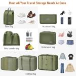 YEEYAA Packing Cubes for Travel - 8 Set Luggage Organizer Bags for Family, Mesh Breathable Packing Cubes for Suitcases Durable Travel Essentials Bags Set