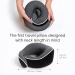 Proglobe Orthopedic Neck Pillow, Travel Neck Pillows for Airplanes, Memory Foam Kit, 360° Head Support, Airplane Pillow Set with 3D Contoured Eye Masks, Earplugs, and Luxury Mesh Bag (Black)