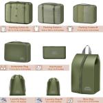 YEEYAA Packing Cubes for Travel - 8 Set Luggage Organizer Bags for Family, Mesh Breathable Packing Cubes for Suitcases Durable Travel Essentials Bags Set