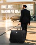 MATEIN Rolling Garment Bag with 2 Packing Cubes, Large Check-in Travel Garment Bags with 17.3 Inch Laptop Compartment, Wrinkle Free Wheeled Business Softside Suitcase Luggage for Men and Women, Black