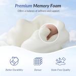 ZIKEE Ergonomic Travel Neck Pillow for Airplane, Dual-Hold Design to Stabilize Head and Neck on Flights, Ear-Free Memory Foam Airplane Travel Pillow, Quality Carrying Case, Breathable & Washable Cover