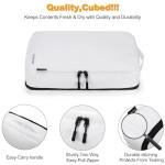 Velaybor 8 Set Compression Packing Cubes for Travel, Waterproof Luggage Organizers, Suitcase Organizer Set for Carry-On & Checked Baggage, Travel Accessories for Men & Women
