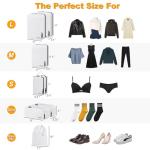 Velaybor 8 Set Compression Packing Cubes for Travel, Waterproof Luggage Organizers, Suitcase Organizer Set for Carry-On & Checked Baggage, Travel Accessories for Men & Women