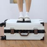 Luggage Suitcase Aluminum Frame 20 Trolley Case Universal Wheels 24 Female Male Students 26 Durable Password 28inch Leather Case