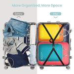 Cambond Compression Packing Cubes for Travel - 4 Piece Expandable Luggage Packing Organizers Bags Set, Lightweight Compression Cubes for Travel Essentials Carry on Suitcases, Multi-color