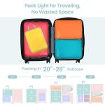 Cambond Compression Packing Cubes for Travel - 4 Piece Expandable Luggage Packing Organizers Bags Set, Lightweight Compression Cubes for Travel Essentials Carry on Suitcases, Multi-color