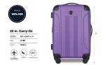 Travelers Club Chicago Hardside Expandable Spinner Luggage, Purple, 20" Carry-On