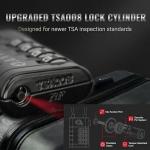 ANVIL TSA Approved Luggage Locks, 4 Digit Combination Travel Suitcase Locks with TSA008 Core and Open Alert Indicator, Zinc Alloy Body. (2, Black)