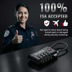 ANVIL TSA Approved Luggage Locks, 4 Digit Combination Travel Suitcase Locks with TSA008 Core and Open Alert Indicator, Zinc Alloy Body. (2, Black)