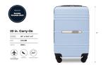 Travelers Club Richmond Spinner Luggage, Blue, Carry-On 20-Inch