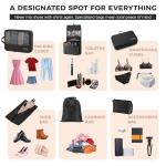 Idcymoul Ultralight Compression Packing Cubes for Travel - 8 Set Packing Cubes Compression Suitcase Luggage Organizer, Travel Essential Set with Toiletry Bag Laundry Bag (Black)