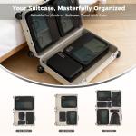 Idcymoul Ultralight Compression Packing Cubes for Travel - 8 Set Packing Cubes Compression Suitcase Luggage Organizer, Travel Essential Set with Toiletry Bag Laundry Bag (Black)