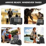 Idcymoul Ultralight Compression Packing Cubes for Travel - 8 Set Packing Cubes Compression Suitcase Luggage Organizer, Travel Essential Set with Toiletry Bag Laundry Bag (Black)