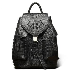 lukanikexima New Crocodile Backpack male  Casual Fashion Large Capacity Travel Backpack dbag for male two shoulder strap bag