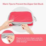 Cambond Compression Packing Cubes Travel - 6 Set Packing Cubes for Carry on Suitcases, Expandable Travel Bags Luggage Suitcase Organizers Compression Cubes with Shoe Bag Makeup Bag, Watermelon Pink