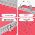 Cambond Compression Packing Cubes Travel - 6 Set Packing Cubes for Carry on Suitcases, Expandable Travel Bags Luggage Suitcase Organizers Compression Cubes with Shoe Bag Makeup Bag, Watermelon Pink