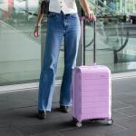 Traveler's Choice Pagosa Indestructible Hardshell Expandable Spinner Luggage, Lavender, Carry-on