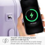 Traveler's Choice Pagosa Indestructible Hardshell Expandable Spinner Luggage, Lavender, Carry-on