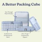 Vandel Space-Saving Compression Packing Cubes for Women, Men, Compressible Carry On Suit Case Organizer Luggage Packing Cubes for Travel Organizer Bags for Luggage and Backpacks, Suitcase Cube