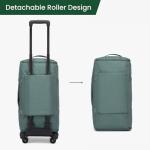 JenniBag Convertible Travel Bag for Women, 60L Weekender Garment Duffel Carry-On with Shoe Compartment, Trolley Sleeve, Durable Water-Resistant Overnight Bag (Classic, Teal)