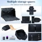 GARPROVM Garment Duffle Bags for Travel Women, 3 in 1 Convertible Garment Bags 2 Bags Design with Separated Tote Bag, Waterproof Suit Bag Travel Carry On Luggage Weekender Bag for Business Trip, Black