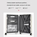 New Front Opening Suitcase Cabin Trolley Case 20/24/26/28 inch Aluminum Frame Large Capacity Luggage usb Charging TSA Lock