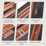 CONCEPTEN Expandable Luggage Sets 5 Piece, Hard Case Suitcase Set with Spinner Wheels,22x14x9 Airline Approved Carry on,Lightweight Durable Suitcase with TSA Lock (Black)