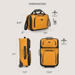 U.S. Traveler Carry-On Suitcase, Orange, Set