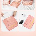 Fxkoolr Travel Packing Cubes Lightweight, 6 Set Luggage Organizers for Suitcase,Travel Accessories Bags for Clothes Shoes Cosmetics Electronics Toiletries.(Pink Cherry)