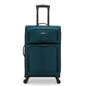 U.S. Traveler Anzio Softside Expandable Luggage with Spinner Wheels, Teal, 26-Inch Medium
