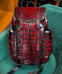 Exotic style authentic crocodile leather men's backpack large capacity designer retro unisex casual travel backpack
