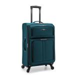 U.S. Traveler Anzio Softside Expandable Luggage with Spinner Wheels, Teal, 26-Inch Medium