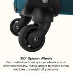 U.S. Traveler Anzio Softside Expandable Luggage with Spinner Wheels, Teal, 26-Inch Medium