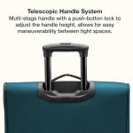U.S. Traveler Anzio Softside Expandable Luggage with Spinner Wheels, Teal, 26-Inch Medium