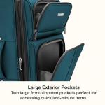 U.S. Traveler Anzio Softside Expandable Luggage with Spinner Wheels, Teal, 26-Inch Medium