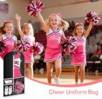 Kimbora Costume Dance Garment Bag with 3 Clear Zipper Pockets for Suits Dress Cover, Travel Storage & Competitions, Set of 2 (Black)