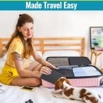 8 Set Packing Cubes for Travel Essentials, Packing Bags, Carrry-On Travel Accessories, Suitcase Organizers with Sturdy Zippers, Luggage Organizer for Airplane, Camping, Road Trip (Grey)