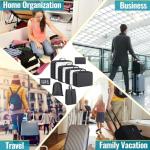 8 Set Packing Cubes for Travel Essentials, Packing Bags, Carrry-On Travel Accessories, Suitcase Organizers with Sturdy Zippers, Luggage Organizer for Airplane, Camping, Road Trip (Grey)